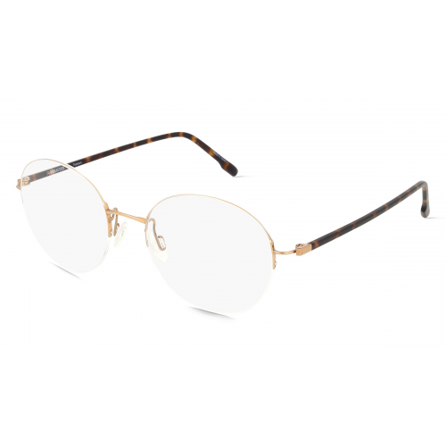 Rodenstock R7145 Damen-Brille inkl. Gläser Halbrand Rund Metall-Gestell 51mm/19mm/140mm, gold