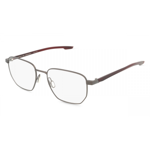 Porsche Design PORP8770 Herren-Brille inkl. Gläser Vollrand Eckig Metall-Gestell 53mm/18mm/140mm, grau