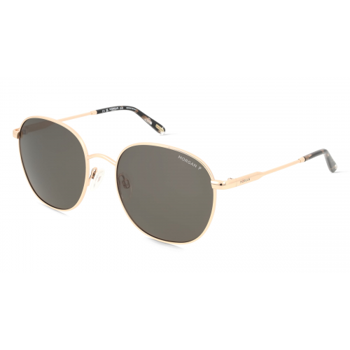 Morgan MO 7380 Damen-Sonnenbrille Vollrand Rund Edelstahl-Gestell, gold