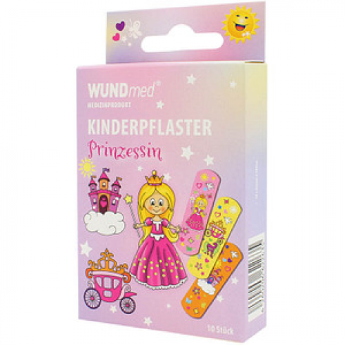 WUNDmed® Pflaster Prinzessin bunt 1,9 x 6,3 cm, 10 St.