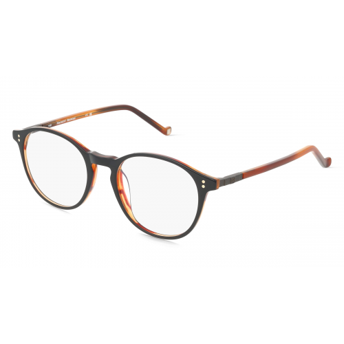 Hackett HE 268 Herren-Brille inkl. Gläser Vollrand Rund Acetat-Gestell 49mm/18mm/145mm, schwarz