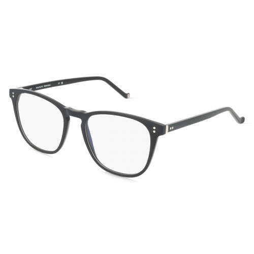 Hackett HEB 291 Herren-Brille inkl. Gläser Vollrand Panto Kunststoff-Gestell 52mm/18mm/145mm, schwarz