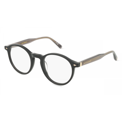 Scotch & Soda 3039 Damen-Brille inkl. Gläser Vollrand Rund Acetat-Gestell 47mm/22mm/140mm, schwarz