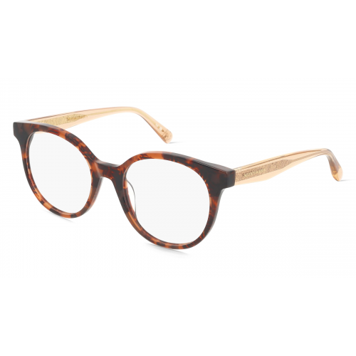 Scotch & Soda 3036 Damen-Brille inkl. Gläser Vollrand Rund Acetat-Gestell 51mm/19mm/140mm, braun