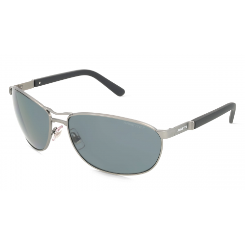 Arnette 0AN3090 BELGRANO Herren-Sonnenbrille Vollrand Oval Metall-Gestell, grau