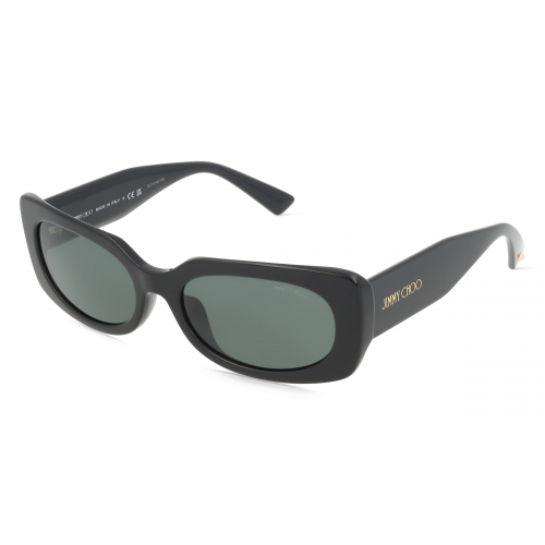 Jimmy Choo JC5029U Damen-Sonnenbrille Vollrand Eckig Acetat-Gestell, schwarz