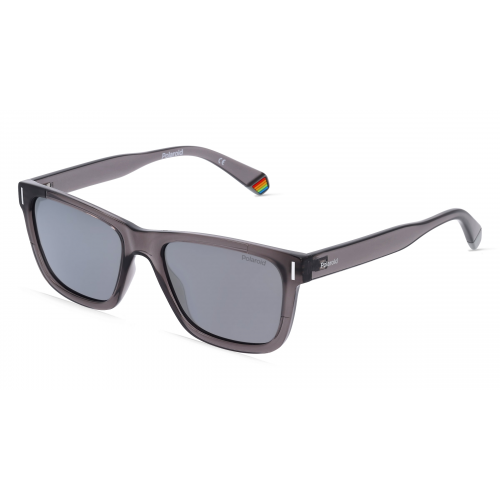 Polaroid PLD 6186/S Unisex-Sonnenbrille Vollrand Eckig Kunststoff-Gestell, grau