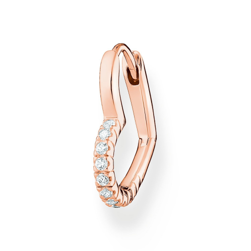 Thomas Sabo CR693-416-14 Single Ohrring Herz mit weißen Steinen Roségoldfarben