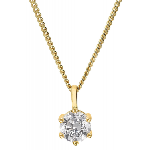 GLIZZ GL8652 Lab Grown Diamant-Anhänger 1,0 ct. Gold 333/8K mit Halskette