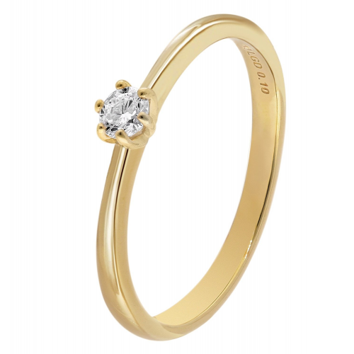 GLIZZ GL8653 Damenring mit Lab Grown Diamant 0,10 ct Gold 333 Brillantring