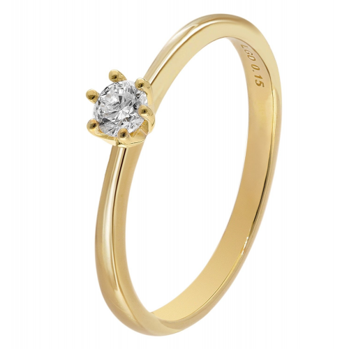 GLIZZ GL8658 Damenring mit Lab Grown Diamant 0,15 ct Gold 333 Brillantring