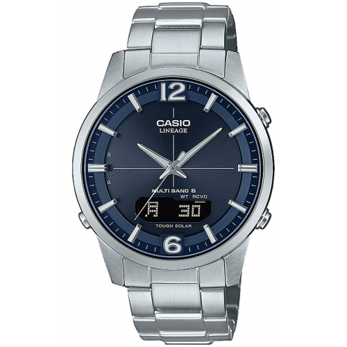 Casio LCW-M170D-2AER Wave Ceptor Herrenuhr Funk-Solar Stahl/Blau