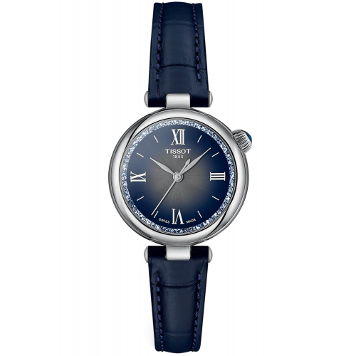 Tissot T152.010.16.038.01 Damenuhr Désir mit Lederband Blau