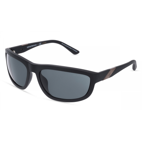 Emporio Armani EA4183U Herren-Sonnenbrille Vollrand Eckig Kunststoff-Gestell, schwarz