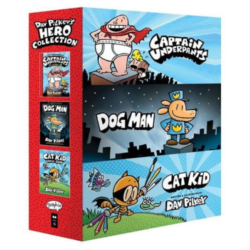 Dav Pilkey - Dav Pilkey's Hero Collection (Captain Underpants #1, Dog Man #1, Cat Kid Comic Club #1)