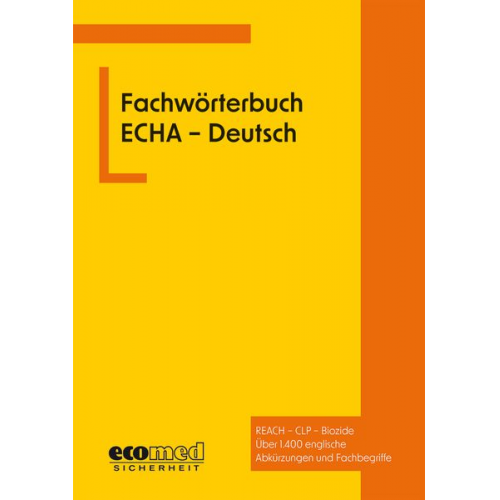 Ecomed-Storck GmbH - Fachwörterbuch ECHA - Deutsch