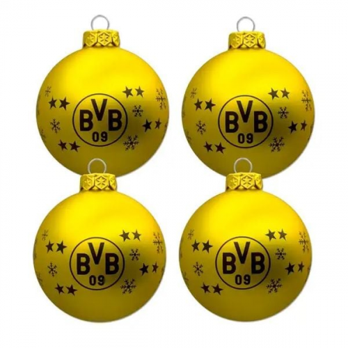 BVB 18660200 - BVB-Christbaumkugeln 4er Set, Borussia Dortmund