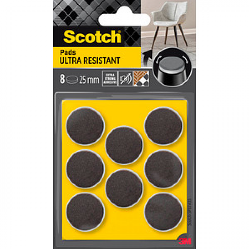 Scotch ULTRA RESISTANT Filzgleiter Kunststoff Ø 2,5 cm, 8 St.