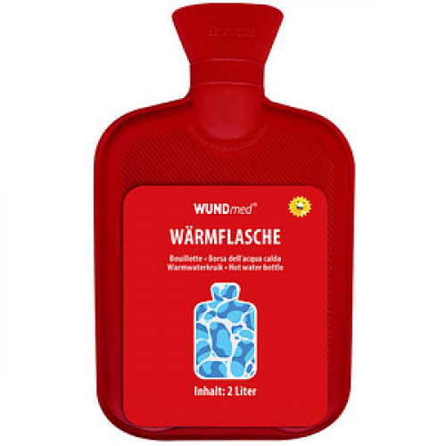 WUNDmed® 2 Liter Wärmflasche rot