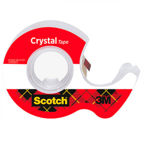 Scotch Klebefilmabroller Crystal Tape rot