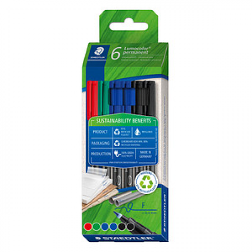 STAEDTLER Lumocolor Folienstifte-Set farbsortiert permanent 6 St.