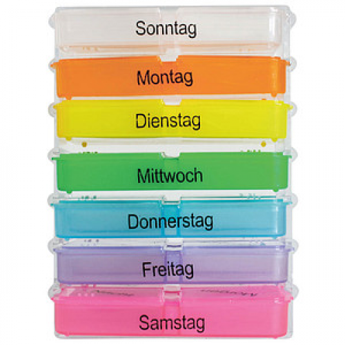 WUNDmed® Tablettenbox Rainbow bunt