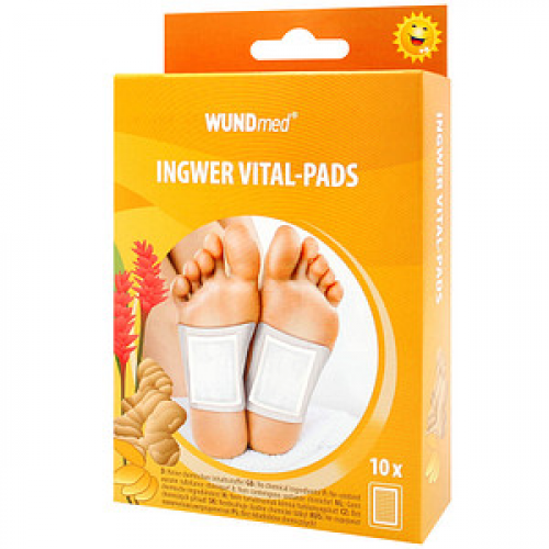 WUNDmed® Detox-Pflaster Ingwer Vital-Pads weiß 6,0 x 8,0 cm, 10 St.