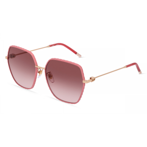 Furla FULSFU628 Damen-Sonnenbrille Vollrand Achteckig Metall-Gestell, pink