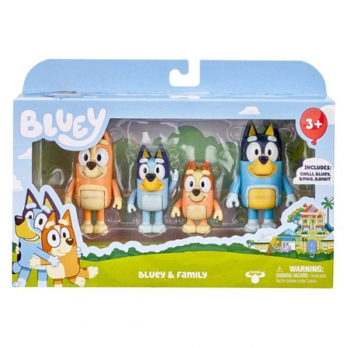 BLUEY Figuren-4er-Pack (Familie)