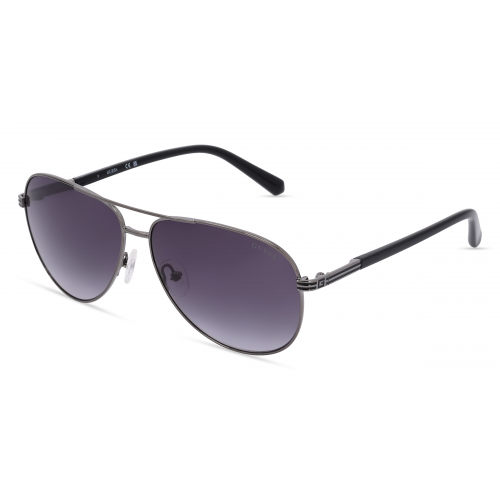 Guess GU00043 Unisex-Sonnenbrille Vollrand Pilot Metall-Gestell, grau