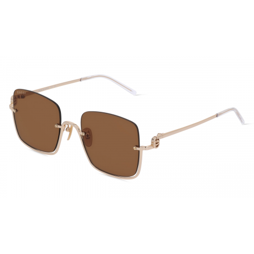 Gucci GG1279S Damen-Sonnenbrille Vollrand Eckig Metall-Gestell, gold