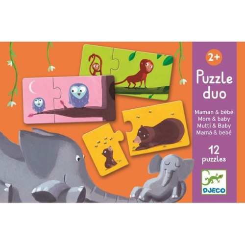 Djeco - Duo Puzzle: Mom and baby