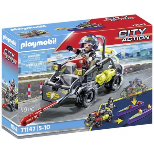 PLAYMOBIL 71147 - Action Heroes - SWAT-Multi-Terrain-Quad