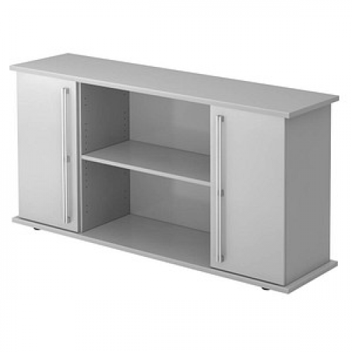 HAMMERBACHER Sideboard SB2T, VSB2T/5/5/NU lichtgrau 166,1 x 44,8 x 84,0 cm