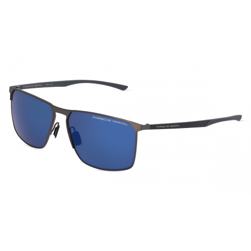 Porsche Design 8964 Herren-Sonnenbrille Vollrand Eckig Metall-Gestell, grau