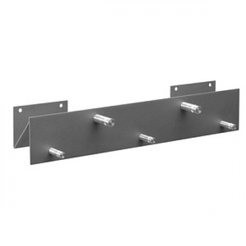 SZ Metall Wandgarderobe 52134 silber Metall 5 Haken 50,0 x 9,0 cm