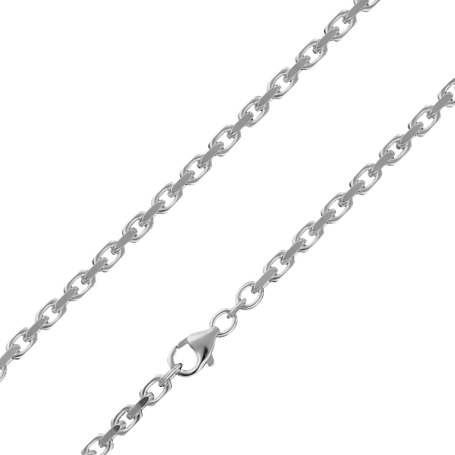 trendor 85741 Silberkette für Herren 925 Sterlingsilber Ankerkette 3,0 mm