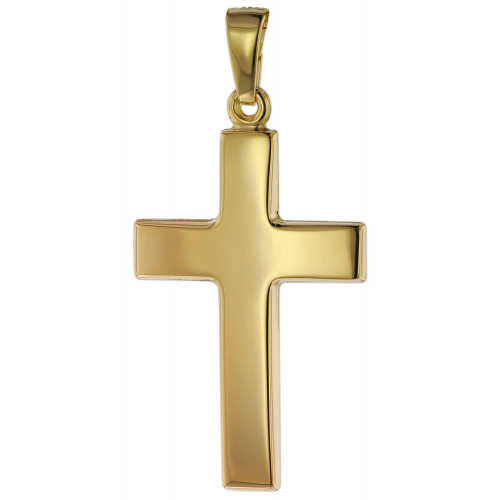 trendor 75268 Anhänger Kreuz Gold 585 (14 Karat) 24 mm