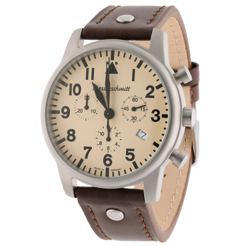 Messerschmitt ME-4544-BL Herren-Chronograph für Flieger Braun