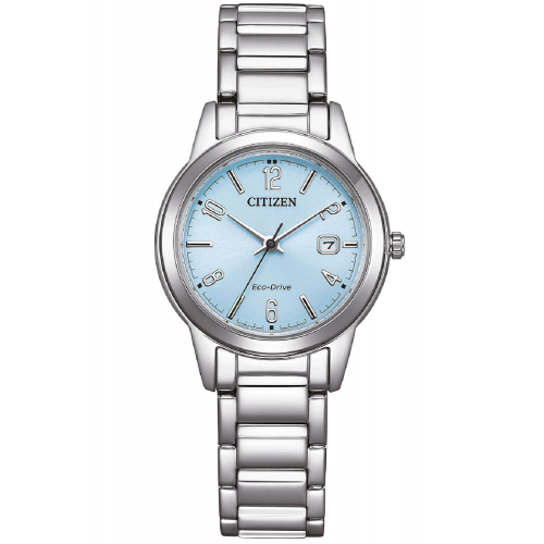 Citizen FE1241-71L Eco-Drive Solar Damenuhr Stahl/Hellblau