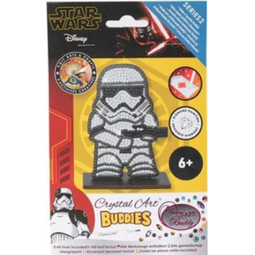 Craft Buddy CAFGR-SWS011 - Crystal Art Buddies, Stormtrooper Disney Star Wars Serie 2, Bastelset, Höhe: 11cm