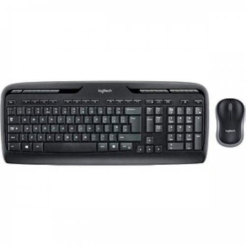 Logitech Wireless Combo MK330 Tastatur-Maus-Set kabellos schwarz, grau