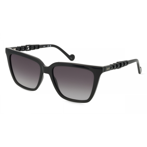 Liu Jo LJ780S Unisex-Sonnenbrille Vollrand Eckig Kunststoff-Gestell, schwarz