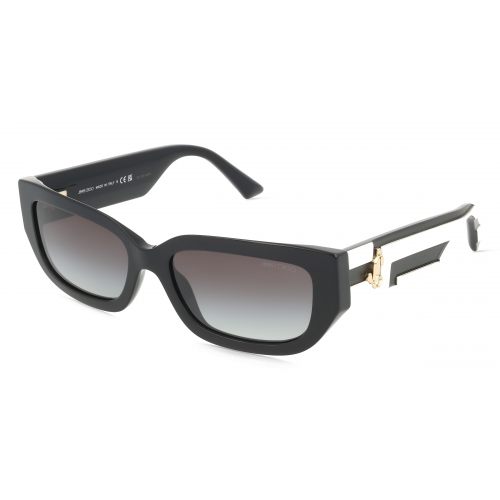 Jimmy Choo JC5017 Damen-Sonnenbrille Vollrand Eckig Acetat-Gestell, schwarz