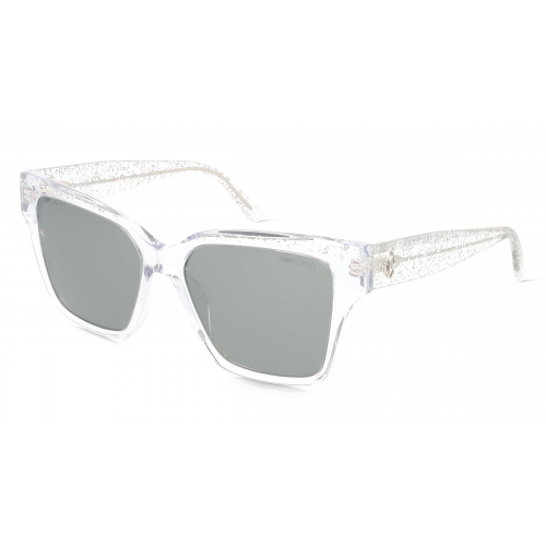 Jimmy Choo JC5003 Damen-Sonnenbrille Vollrand Eckig Acetat-Gestell, transparent