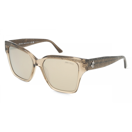 Jimmy Choo JC5003 Damen-Sonnenbrille Vollrand Eckig Acetat-Gestell, braun