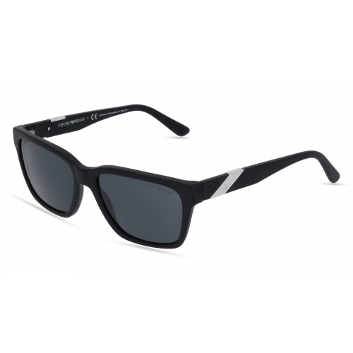 Emporio Armani EA4177 Herren-Sonnenbrille Vollrand Eckig Acetat-Gestell, schwarz