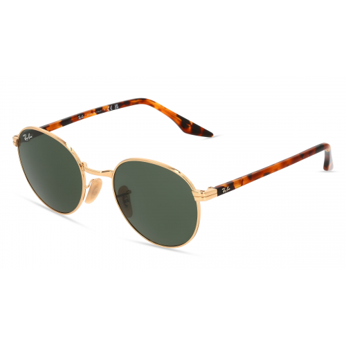 Ray-Ban RB 3691 Unisex-Sonnenbrille Vollrand Panto Metall-Gestell, gold