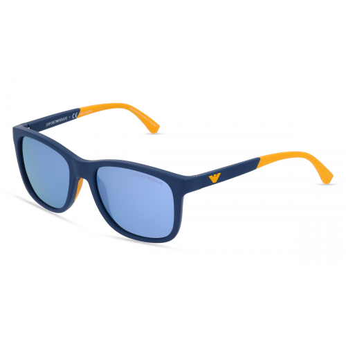 Emporio Armani EA4184 Herren-Sonnenbrille Vollrand Eckig Kunststoff-Gestell, blau