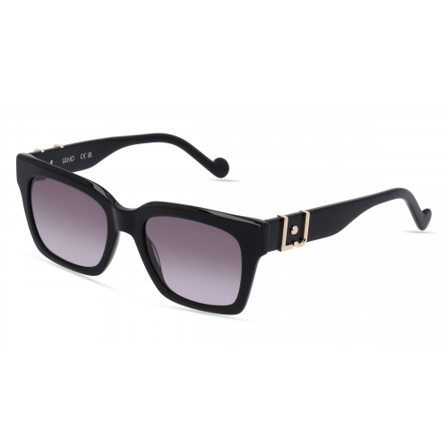 Liu Jo LJ759S Damen-Sonnenbrille Vollrand Eckig Kunststoff-Gestell, schwarz